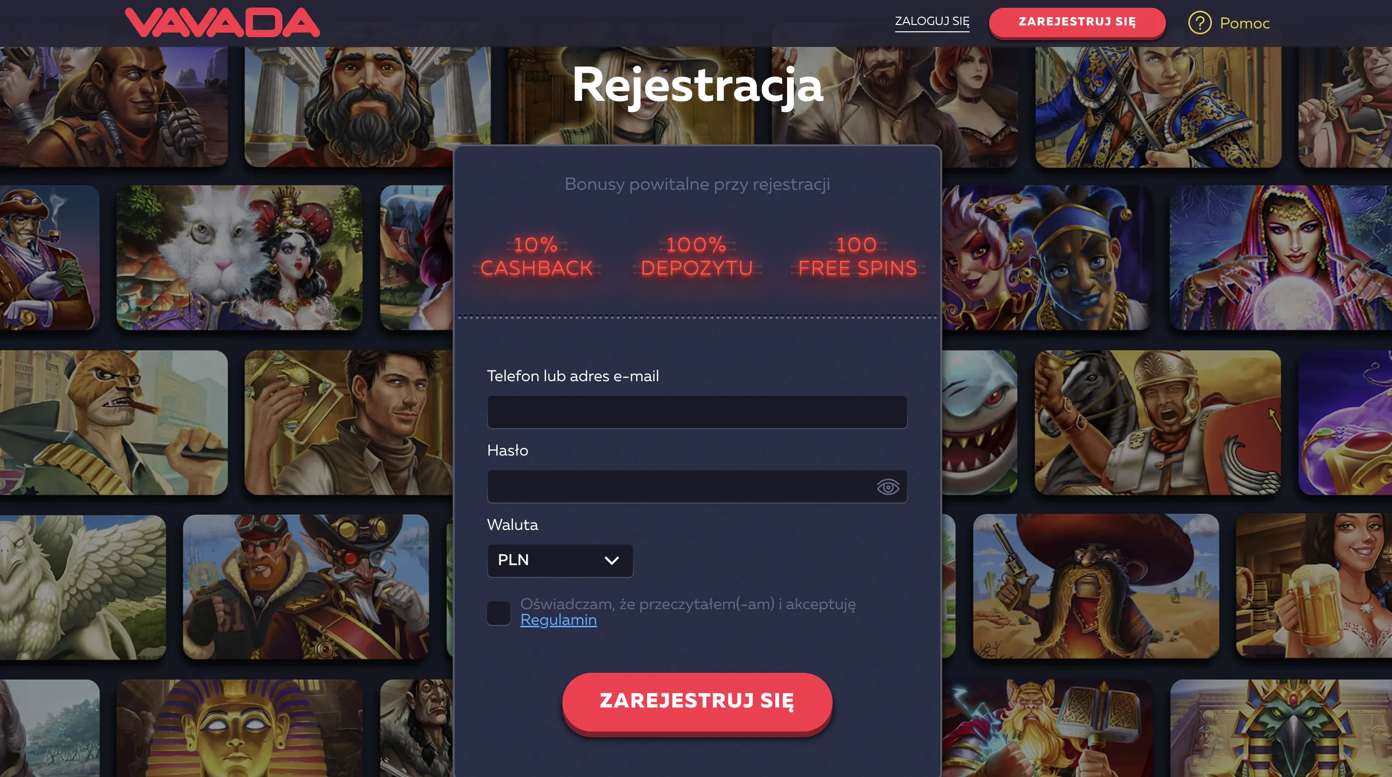 Rejestracja w Vavada PL – jak założyć konto